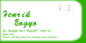 henrik bogyo business card